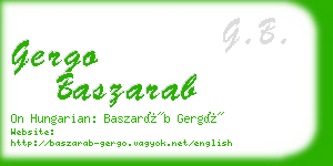 gergo baszarab business card